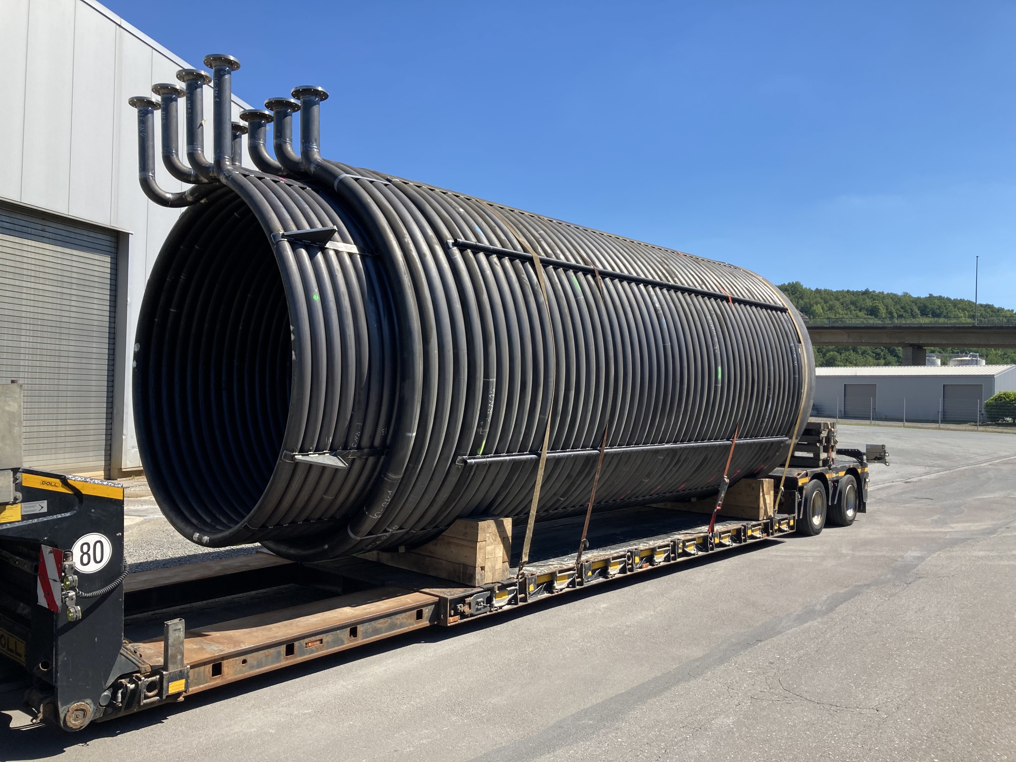 Thermal oil tube coil